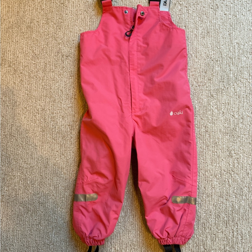 Oaki Kids Pink Rain Bibs - size 3T